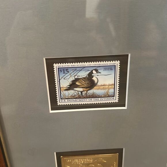 Robert Hautman 1997 1998 FEDERAL DUCK STAMP PRINT Signed executive gold medallio - Picture 4 of 11